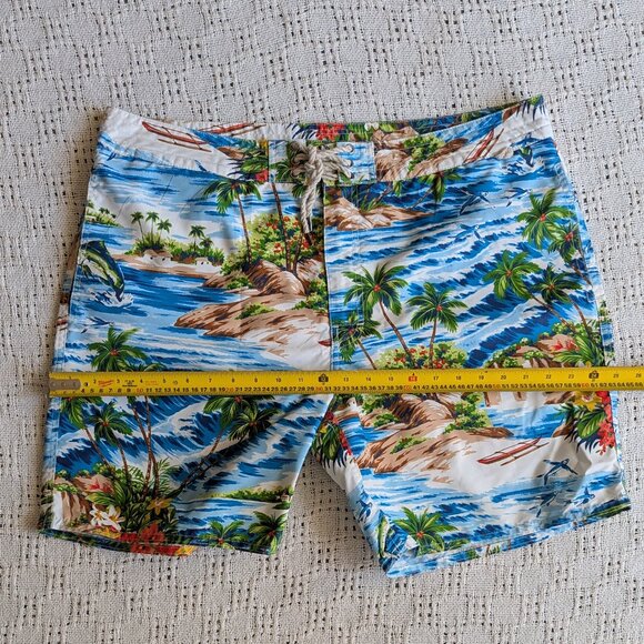 Polo Ralph Lauren Hawaiian Shorts Swim Size 38 Trunks Board Lined - Picture 4 of 7